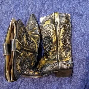 Cowboy boots leather size 8